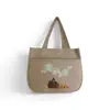 Bolsa de Lona Portátil con un Diseño Elegante, Bolso de Hombro Sencillo para Salidas, Bolso de Mano Compacto, Engrosado para el Viaje Diario, Bolsa para el Almuerzo para el Trabajo
