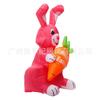 Lindo conejo de 1,2 m con rábano para el Día de Pascua transfronterizo, decoraciones inflables luminosas para exteriores para fiestas navideñas.