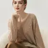 Suéter de Cachemira con Cuello Redondo para Mujer, Nuevo Estilo Otoñal, Suéter Casual Holgado Relajado con Diseño Único