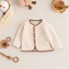 Chaqueta de Punto Estilo Coreano para Otoño e Invierno, Cárdigan de Clase A para Bebé, Top Versátil para Niños Pequeños, Suéter, Ropa para Niños