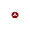 Adecuado para 14-20 Mercedes-Benz W205 Glc Interior de Coche Modificado Volante de Fibra de Carbono Logo Pegatina Decorativa
