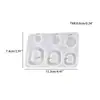 Macacão diy molde para brincos de resina epóxi quadrados geométricos irregulares pingente de brincos joias molde de silicone