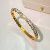 Pulsera Popular de Acero de Titanio Estilo Coreano, Femenina, Versátil, Personalizada, de Alta Gama, Llena de Diamantes, Celebridad de Internet, Joyería de Mano de Lujo Ligero Tendencia