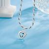 Collar de amor con circonita azul dulce y fresco para mujer, cadena de clavícula alta para otoño e invierno, collar de grano de arroz, accesorios de viento frío 2022