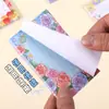 Bloco de Notas Pintura a Óleo Jardim dos Sonhos Notas de Estudante Bloco de Notas de Mensagens Alto Valor de Cor 50 Contas Manuais Caderno de Flores