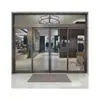 Procesamiento y Personalización de Puertas de Cristal Automáticas Marco de Aleación de Aluminio Hospital Banco de Guangdong Vidrio Templado Transparente Puerta Corredera Eléctrica
