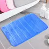 Alfombra de piso de coral fleece con espuma viscoelástica de rebote lento, alfombra para entrada de dormitorio, tapete para pies de baño, cocina, absorbente de agua, antideslizante, felpudo