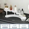 Estante de Almacenamiento de Escritorio de Nogal Multicapa No Requiere Instalación Productos para el Cuidado de la Piel Tazas Exhibidor de Perfumes No Requiere Perforación