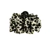 Pinza para el pelo de malla con estampado de leopardo para mujer, pinza de garra de burbuja de nube de tamaño mediano para la parte posterior de la cabeza, accesorio de pelo de alta gama para peinados semi-recogidos, pinza de tiburón