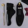 Nuevos Zapatos de Cuero Derby Gamuza Estilo Británico Piel de Vaca Nobuck Commute Casual de Negocios Mate Piel Genuina Botas de Trabajo Zapatos para Hombre