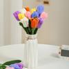 Bouquet de lã com acabamento tulipa tricotado à mão transfronteiriço Flor artificial de crochê Presente de feriado das mães do dia do professor
