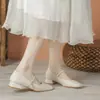 Zapatos Mary Jane tipo cheongsam de cuero suave estilo francés para mujer, nuevo modelo otoño 2026, punta cuadrada, tacón grueso, nuevos zapatos de noche estilo hada china