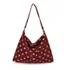 Bolso Vintage de Gamuza de Nicho para Mujer 2026 Nuevo Bolso Cruzado de Lunares de Moda para Viajar al Trabajo y Uso Diario Bolso de Axila con Forma de Cuerno