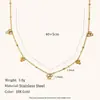 Moda Cruzada Europeia e Americana Elegante Nicho Simples Colar Aço Inoxidável Banhado 18K Zircônia Corrente de Contas com Clip Colar Feminino Luxo Acessível