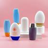 Botella de loción invertida de 50 g, botella de crema solar color huevo de ganso, botella de leche de aislamiento invertida de 50 ml, botella de plástico exprimible para crema de manos.