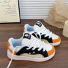 Mocasines Originales de Bloques de Color Gruesos Estilo Hong Kong Tendencia Ins Primavera y Otoño 2025 Nuevas Zapatillas Deportivas Casual Versátiles