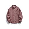 Camisa de pana a cuadros retro americana REALSPACE de primavera y otoño, camisa informal holgada de manga larga para hombre y mujer CS90