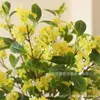 Ramas de Flores Artificiales Fragantes Transfronterizas Decoración del Hogar Plantas Verdes Flores Falsas Decoración Ramas de Flores Multicolor Hotel Decoración Suave Flores de Seda