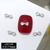 Libro Rojo Pequeño Lujo Ligero Ropa Decoración de Uñas Montón de Diamantes plateado Lazo Lateral Accesorios de Circonita Artículos de Arte de Uñas