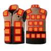 Nuevo Chaleco Calentador Inteligente de Comercio Exterior Ropa de Calefacción Eléctrica Color Bloqueado Chaleco Grueso de Terciopelo Plus para Invierno para Personas de Mediana Edad y Mayores
