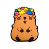 Adorável Capivara Série Capivara Sapatos com Furos Sapatos Acessórios de Flor Sapatos com Furos Acessórios Diy Fivela de Sapato de Plástico Gotejante PVC