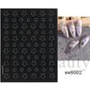 Novos Adesivos de Pintura Spray para Unhas com Estilo Japonês Noturno, Corte de Coração, Borboleta, Urso, Estrela Francesa, Modelo de Adesivos para Unhas