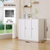 Gabinete de Balcón, Gabinete de Almacenamiento de Ventana Abuhardillada de Acero de Pie, Gabinete Bajo, Impermeable y Resistente al Sol, Gabinete de Almacenamiento para Artículos Varios y Zapatos, Diseño Moderno y Sencillo