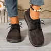 2026 Sapatos Casuais de Cadarço Plus Size com Forro de Lã para o Inverno Novos de Comércio Exterior Confortáveis Quentes Transfronteiriços Sapatos Femininos de Solado Macio
