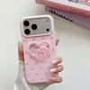 Capa de Celular Silicone Coração Areia Líquida Bolinhas Maçã Compatível com iPhone 17 Pro Max/16 Huawei Xiaomi 15