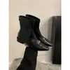 Botas de Mujer Otoño e Invierno 2023 Nuevas Botas Delgadas de Tacón Grueso y Punta Fina Estilo Coreano Botines Pequeños Botas Cortas de Azafata Súper Populares