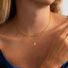 Amazon Transfronterizo Nuevo Collar con Colgante de 26 Letras de Oro de 18K Cadena de Clavícula en Capas Moderna y Exquisita Juego de Dos Piezas para Mujer