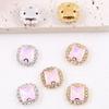 Ventas Directas de Fábrica Hebilla de Cristal de Proteína Cuadrada Moca Grapa Diamante Hebilla de Cristal de Forma Especial Diamante con Grapa Cosido a Mano Accesorios para Joyería DIY
