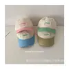 Gorra de Béisbol Nueva de Secado Rápido Estilo Coreano para Niños con Etiqueta de Letras y Visera de Color Contrastante para Bebés Niños y Niñas Sombrero Anti-Sol para Exteriores Lote