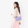 Bolsa Transversal Versátil Leve de Verão para Mulheres, Lazer ao Ar Livre, Viagem, Estilo Coreano, Tendência, Literária, Simples, de Ombro, Transversal