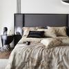 Estilo Pastoral Francés Orquídea Lyocell Tencel Verano Acolchado Lavable a Máquina Iones de Zinc Acondicionador de Aire Acolchado Verano Fresco Acolchado Juego de Cuatro Piezas