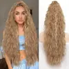 Coleta Sintética Estilo Europeo y Americano para Mujer, Cabello Largo Rizado Ondulado, Rizado Tipo Maíz Esponjoso, Coleta con Pinza de Garra, Fibra de Alta Temperatura
