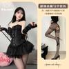 Ballet Swan * Pure Wants Chaleco de cintura corsé sexy ajustado con ramillete de encaje Vestido traje uniforme de mujer
