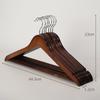 Perchas de Madera Yx Hotel Versión Engrosada para Uso en Casa, Perchas de Madera Antideslizantes para Pantalones, Perchas Vintage de Madera Maciza para Ropa