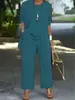 Traje para Mujer 2023 Otoño e Invierno Nuevo de Moda Estilo Occidental Piernas Anchas Adelgazante de Moda Talla Grande Traje de Tres Piezas para Mujer