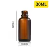 Frasco Marrom Fosco para Óleo Essencial 5-100ml, Frasco Conta-Gotas Espessado à Prova de Luz para Líquido Essencial, Suporta Personalização