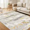 Alfombra de sala de estar plegable lavable de cachemira sintética vintage desgastada transfronteriza con base antideslizante de TPR y pelo corto para dormitorio