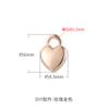 Plata de ley 925 corazón de melocotón colgante pequeño corazón de amor cadena de extensión en forma de cola de cadena colgante accesorios de joyería para pulsera diy