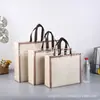 Bolsas no tejidas impermeables laminadas personalizadas para publicidad corporativa, bolsas ecológicas de mano para regalo promocional con impresión de logotipo
