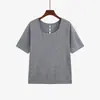 Camiseta simples de tricô com gola quadrada e manga curta para mulheres plus size, outono 2026, top casual versátil para mulheres plus size, camada interna 25078