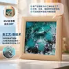 Moldura de Foto 3D Impressa com Padrão de Onda, Papel oco, Tridimensional, Moldura Quadrada para Fotos, Pintura de Concha de Praia, Suporte de Exibição DIY Destacável