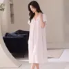 Camisola de Algodão e Linho Tecido de Alta Qualidade para Meninas de Lojas Físicas, Novo Estilo de Verão, Novo Estilo Chinês, Roupa de Dormir de Manga Curta