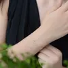 Joyería de Cobre Plateado Pulsera Simple de Electrocardiograma Relámpago Personalizada para Pareja Tobillera de Frecuencia Cardíaca Estilo de Venta Caliente