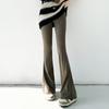 Pantalones de Campana Delgados Estilo Coreano Invierno Temprano 2024 para Usar por Fuera Pierna Ancha Talla Grande Ligeramente Acampanados Tiburón Aspecto Adelgazante Leggings