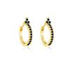 Brinco transfronteiriço de prata esterlina s925 brinco de zircônia brinco brinco fivela de orelha venda quente Europa e Estados Unidos combina com tudo diamante multicolorido brinco redondo brinco feminino
