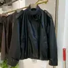 Chaqueta de cuero para mujer, moderna y elegante, elegante, nuevo estilo otoño 2026, chaqueta corta de cuero casual retro holgada
